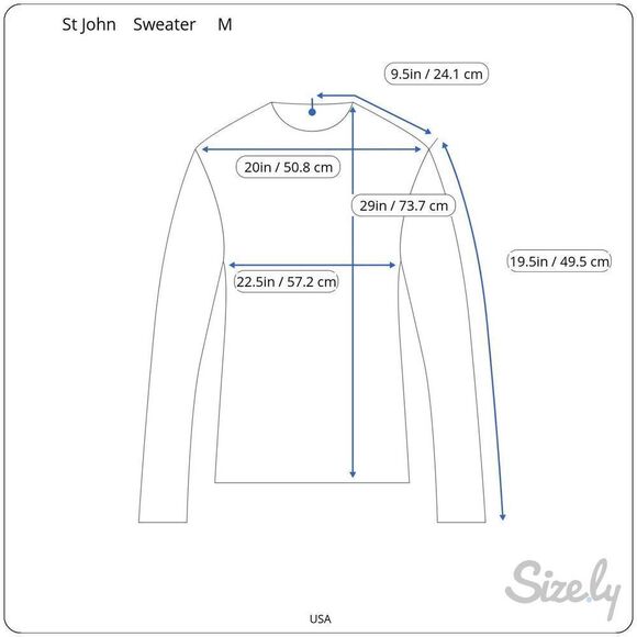 St.John Basics VTG USA Navy Blue Long Crewneck Sweater Women’s M‎ - Picture 7 of 7